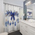Blue and White Chinoiserie Christmas Shower Curtains