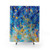 Abstract Sunrise Shower Curtains - Bold Blue and Yellow Painting Design