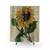 Botanical Print Sunflower Shower Curtain
