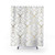 Luxurious gold shower curtains with vintage, marble, and geometric design