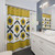 Retro Flower Shower Curtains in Mustard