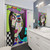 Funky abstract face shower curtains