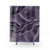 Lavender Agate Shower Curtain with Glam Silver Glitter Design