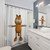 Garfield T-Pose Shower Curtain - Funny Meme Design
