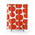 Mid Century Modern White and Orange Shower Curtain
