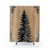 Vintage Pine Tree Shower Curtain for Winter Decor