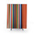 Vibrant Carrot Stitch & Stripe Shower Curtain