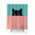 Peeping Black Cat Shower Curtains for Cat Lovers