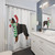 Bernese Mountain Dog Christmas Shower Curtains