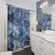 Hydrangea Hamptons Blue Shower Curtains