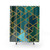 Geometric Pattern Shower Curtains in Gold, Green, and Blue