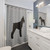 Giant Schnauzer Silhouette Shower Curtain