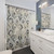 Monochrome Art Deco Marble Tiles Shower Curtain
