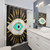 Hamsa Evil Eye Gold Foil Print Shower Curtains