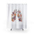 Anatomical Lungs and Flowers Medical Shower Curtains