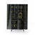 Egyptian Hieroglyphs and Deities Gold on Black Shower Curtain