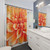 Dahlia Floral Pattern Shower Curtain