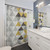 Modern Textured Triangle Pattern Shower Curtain