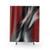 Decorative red and black shower curtains