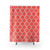 Living Coral Quatrefoil Shower Curtains - Modern, Decorative Bath Decor