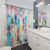 Tropical Watercolor Pineapple Shower Curtains