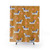 Retro Dachshund Shower Curtain with Daisy Flowers