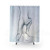 Artistic shower curtains featuring youth imagery