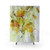 Watercolor Floral Shower Curtains in Vibrant Yellow and Green Hues