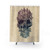 Skull Floral Shower Curtains - Vintage Botanical Bathroom Decor