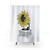 Sunflower Shower Curtain with Vintage Music Motif