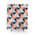 Coral Blue Geometric Pattern Shower Curtain