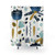 Blue and Yellow Floral Watercolor Shower Curtains