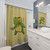Whimsical Asian-inspired frog shower curtain design