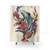 Floral Shark Shower Curtains with Botanical Watercolor Design