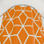 Orange Geometric Hexagon Patterned Shower Curtain