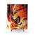 Vibrant Fire Star Shower Curtain