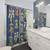 Tiki Room Birds in Blue Shower Curtains