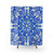 Cobalt Blue & China White Folk Art Pattern Shower Curtains