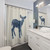 Deer Indigo on Vanilla Shower Curtain