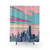 Retro city sunset shower curtains by Elebea