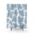 Coastal Blue Sea Fan Coral Pattern Shower Curtain