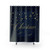Christmas Navy Blue and Gold Leaf Shower Curtains