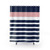 Minimalist Striped Shower Curtains in Navy Blue, Blush Pink, and White