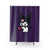 Kuromi themed shower curtain with Sanrio character design
