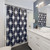 Mid Century Modern Navy Blue Shower Curtains