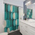 Retro Geometric Patterned Shower Curtain