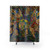 Vibrant Rainbow Serpent Patterned Shower Curtain