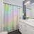 Pastel Rainbow Design Shower Curtains
