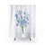 Watercolor Floral Shower Curtains with Forget Me Not Bouquet Design