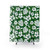 Green and White Hawaiian Flower Shower Curtains
